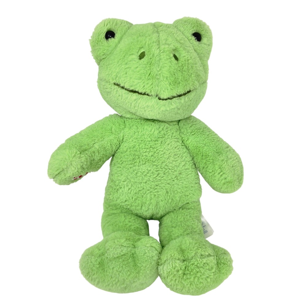 Build-A-Bear Plush Frog Spring Green 16" Toy Stuffed Animal BABW